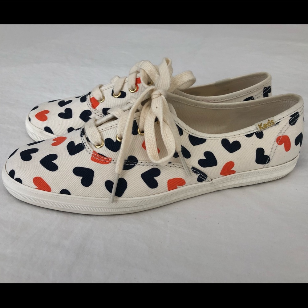 NWOT Keds Heart Print Shoes